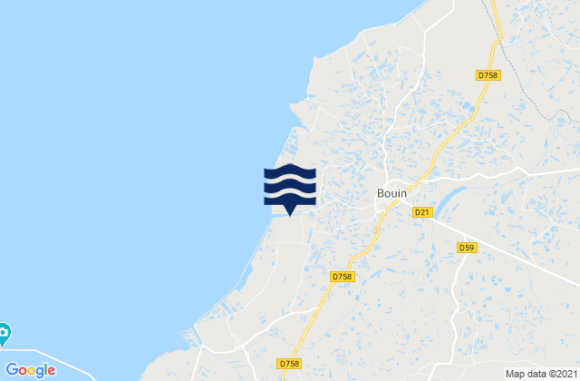 Mappa delle maree di Bouin, France