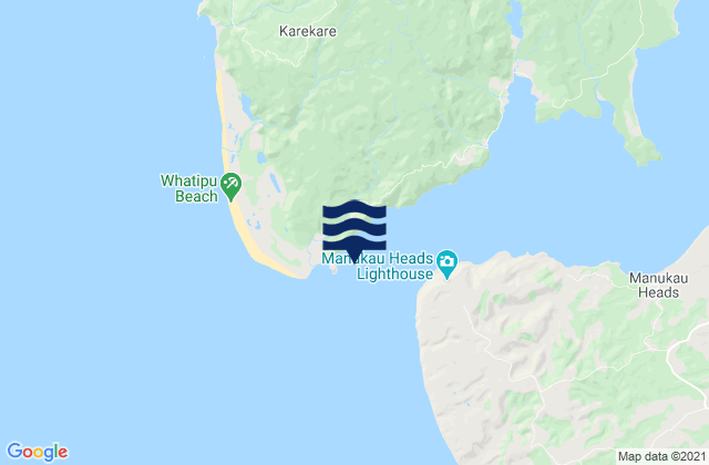 Mappa delle maree di Boulder Bay, New Zealand