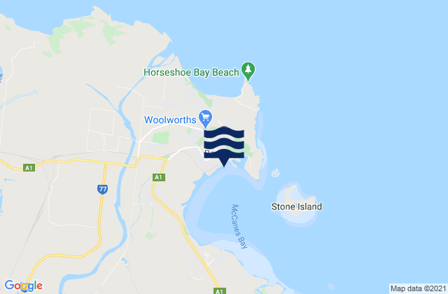 Mappa delle maree di Bowen, Australia