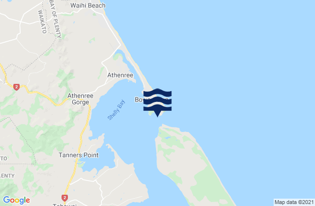 Mappa delle maree di Bowentown - Katikati Entrance, New Zealand