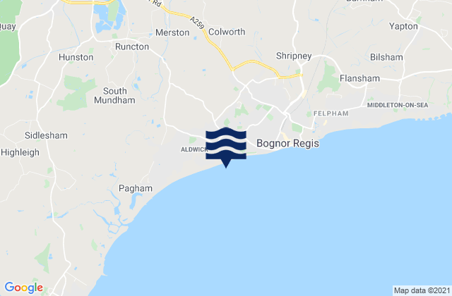 Mappa delle maree di Boxgrove, United Kingdom