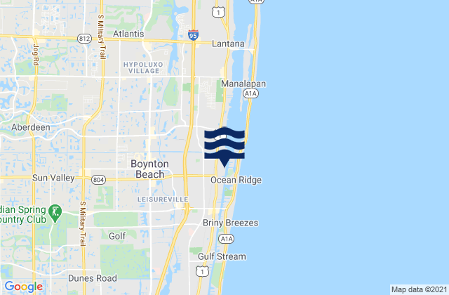 Mappa delle maree di Boynton Beach, United States