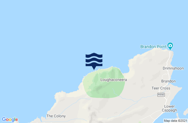 Mappa delle maree di Brandon Head, Ireland