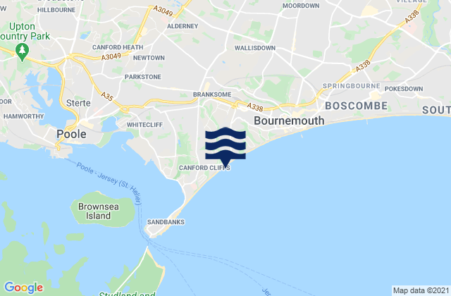 Mappa delle maree di Branksome, United Kingdom
