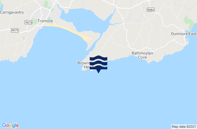Mappa delle maree di Brazen Head, Ireland