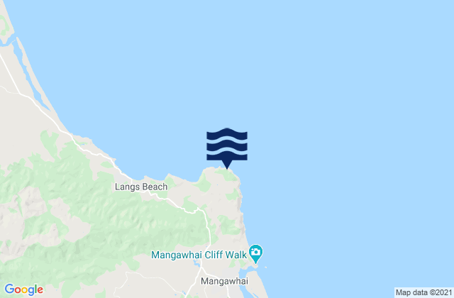 Mappa delle maree di Bream Tail, New Zealand