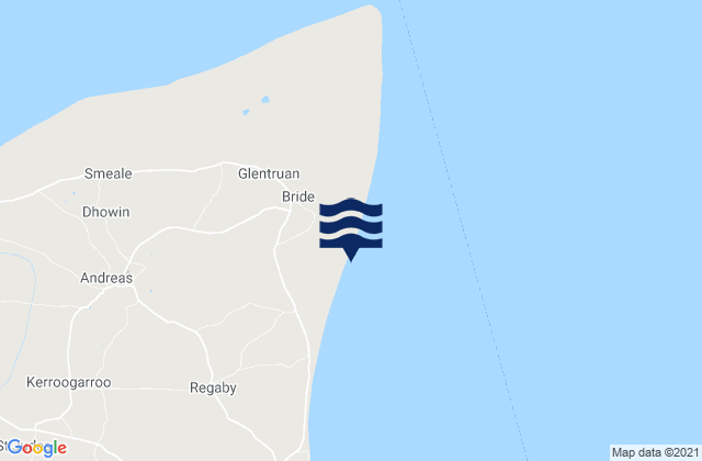 Mappa delle maree di Bride, Isle of Man