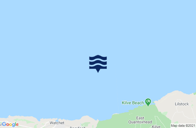 Mappa delle maree di Bridgwater Bay, United Kingdom