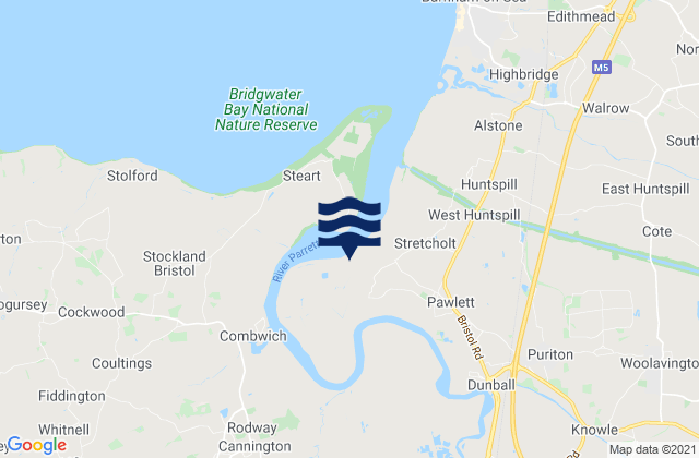 Mappa delle maree di Bridgwater, United Kingdom
