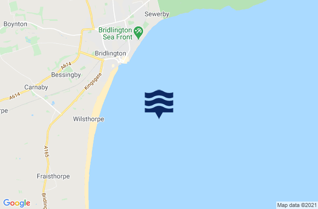Mappa delle maree di Bridlington Bay, United Kingdom