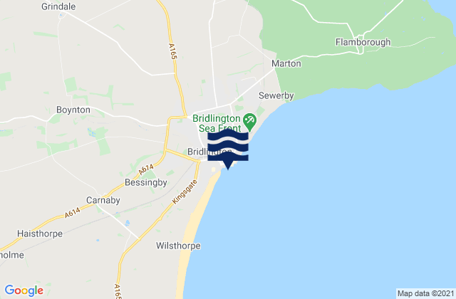 Mappa delle maree di Bridlington, United Kingdom
