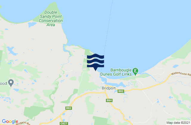 Mappa delle maree di Bridport, Australia