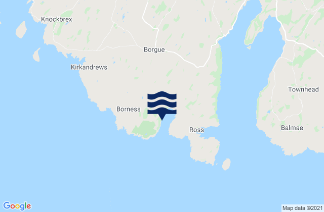 Mappa delle maree di Brighouse Bay, United Kingdom