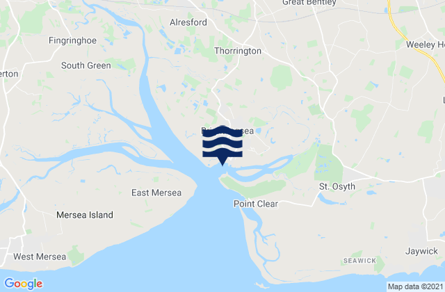 Mappa delle maree di Brightlingsea Beach, United Kingdom
