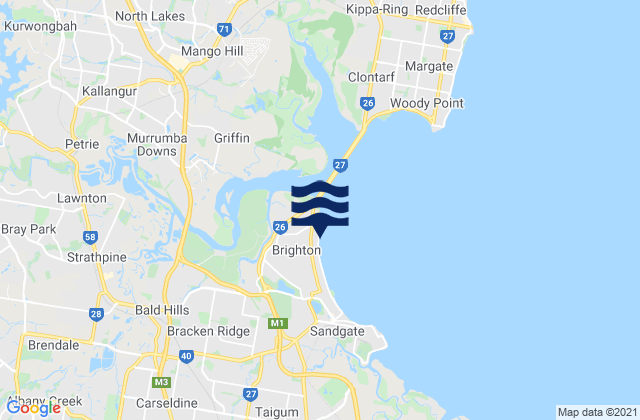 Mappa delle maree di Brighton, Australia