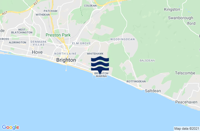 Mappa delle maree di Brighton Marina, United Kingdom