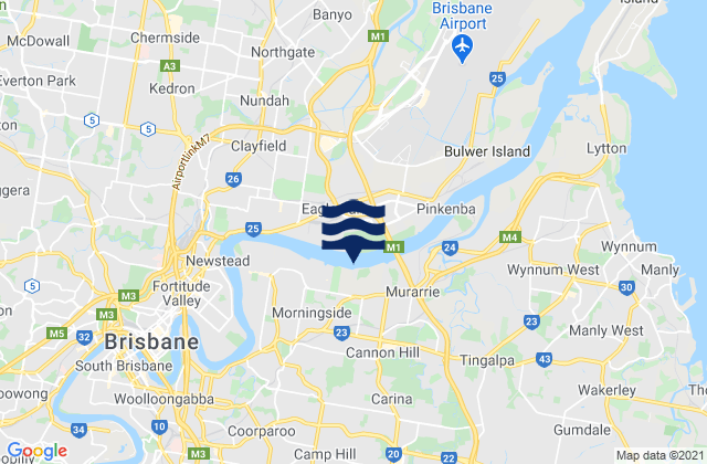 Mappa delle maree di Brisbane, Australia