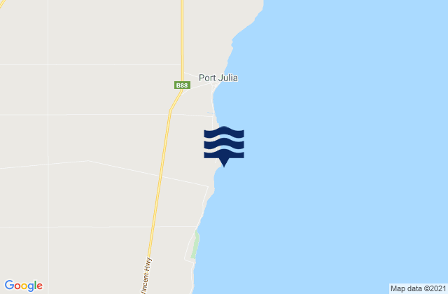 Mappa delle maree di Broad Beach, Australia