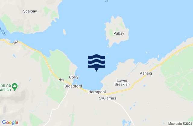 Mappa delle maree di Broadford Bay, United Kingdom