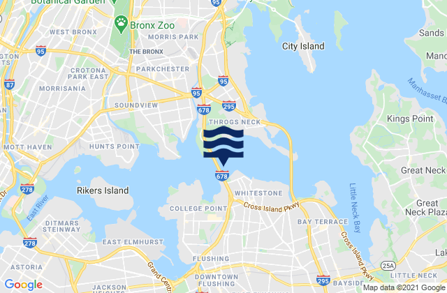 Mappa delle maree di Bronx-Whitestone Bridge, United States