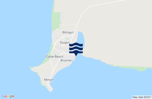 Mappa delle maree di Broome, Australia