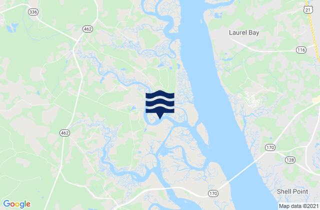 Mappa delle maree di Broughton Point Hazzard Creek, United States