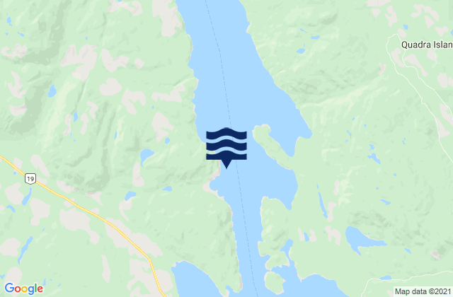 Mappa delle maree di Brown Bay, Canada