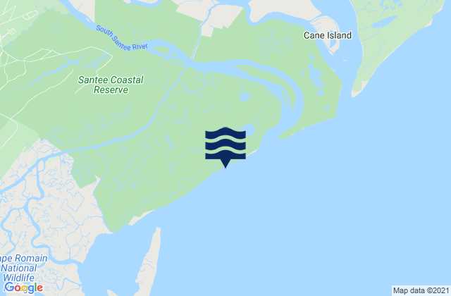 Mappa delle maree di Brown Island South Santee River, United States