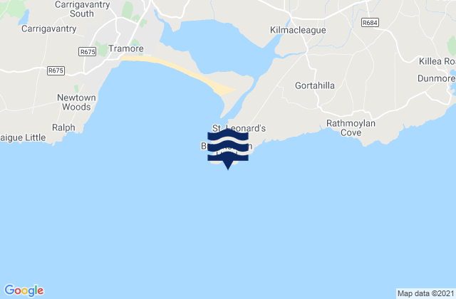 Mappa delle maree di Brownstown Head, Ireland