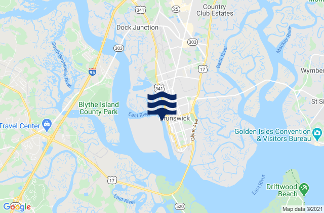 Mappa delle maree di Brunswick (East River), United States