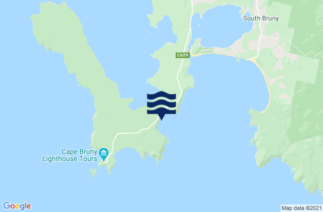 Mappa delle maree di Bruny Island - Mabel Bay, Australia