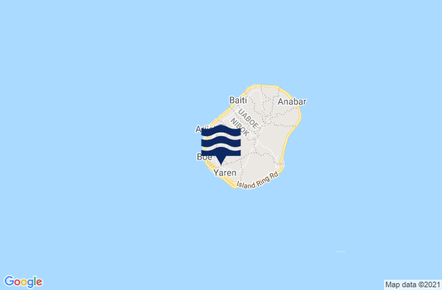 Mappa delle maree di Buada District, Nauru