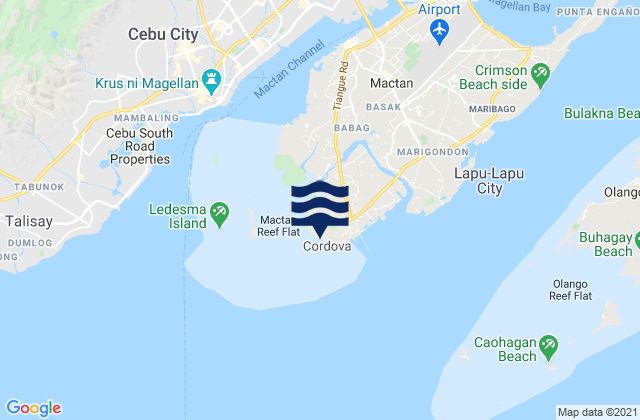Mappa delle maree di Buagsong, Philippines