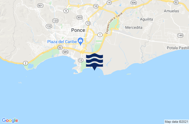 Mappa delle maree di Bucaná Barrio, Puerto Rico