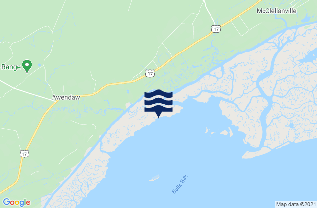 Mappa delle maree di Buck Hall (Awendaw Creek), United States