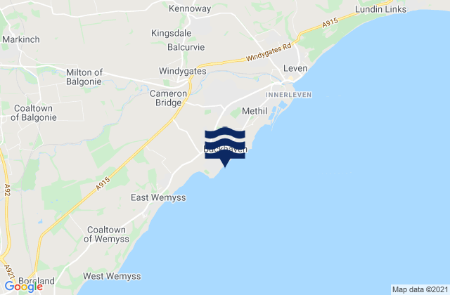 Mappa delle maree di Buckhaven, United Kingdom