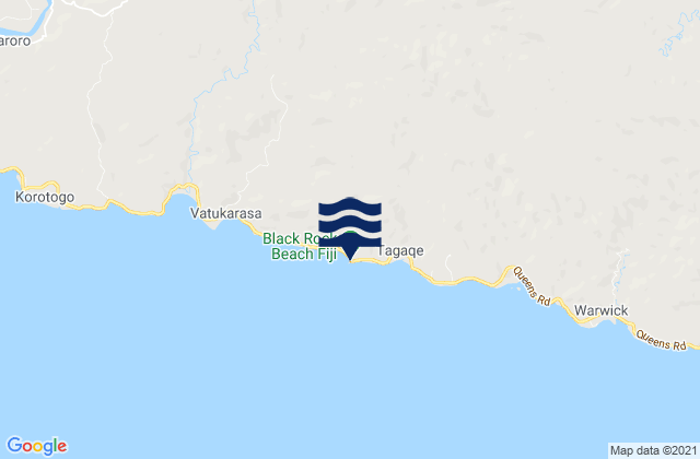 Mappa delle maree di Bucona Point, Fiji