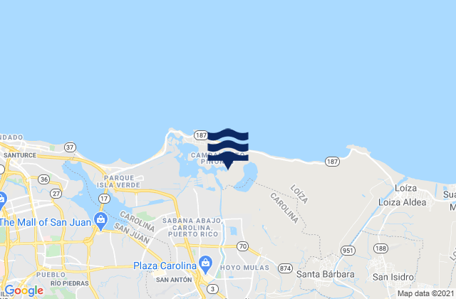 Mappa delle maree di Buena Vista Barrio (Inactive), Puerto Rico
