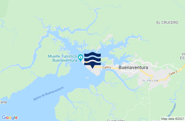 Mappa delle maree di Buenaventura, Colombia