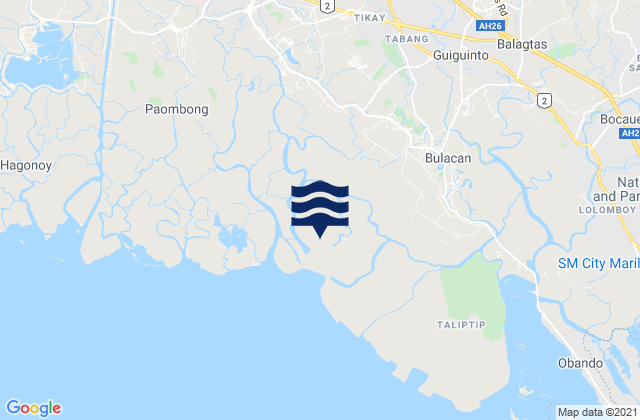 Mappa delle maree di Bulacan, Philippines