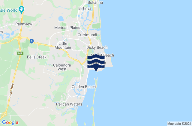 Mappa delle maree di Bulcock Beach, Australia