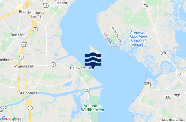Mappa delle maree di Bulkhead Shoal Channel SE Del. City, United States