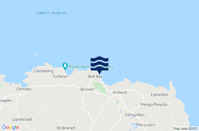 Mappa delle maree di Bull Bay Beach, United Kingdom
