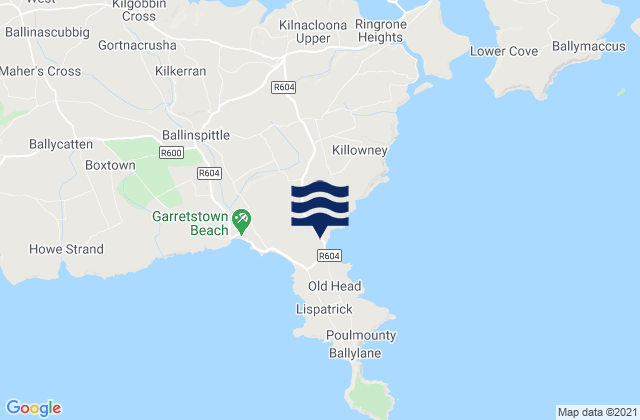 Mappa delle maree di Bullens Bay, Ireland