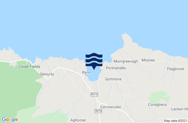 Mappa delle maree di Bunatrahir Bay, Ireland