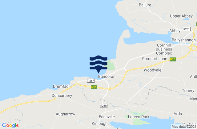 Mappa delle maree di Bundoran - The Peak, Ireland
