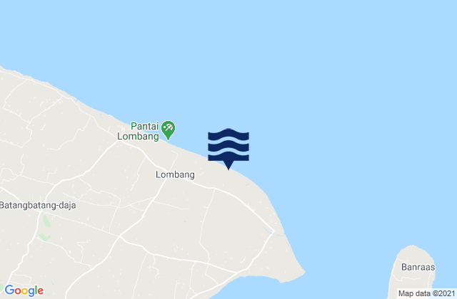 Mappa delle maree di Bungin-Bungin, Indonesia