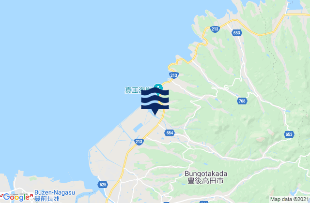 Mappa delle maree di Bungo-takada Shi, Japan