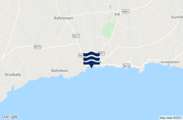 Mappa delle maree di Bunmahon Bay, Ireland