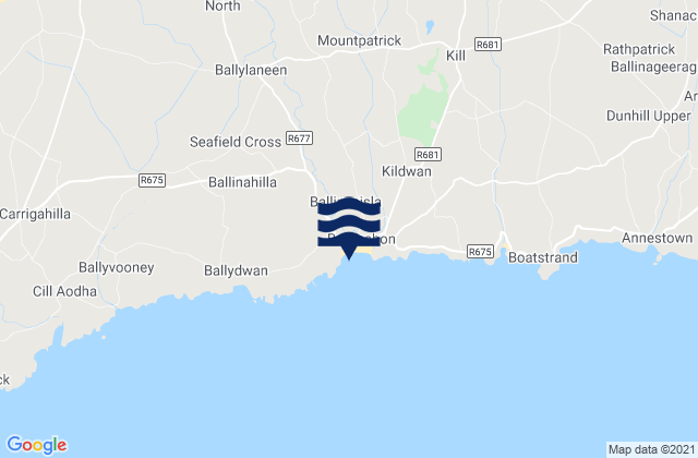 Mappa delle maree di Bunmahon, Ireland